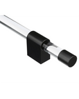 Acrylic Satin Black Hardware | Modern Slide-On Finial