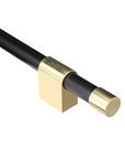 Satin Black Brass Appliance Handle | Modern Slide-On Finial