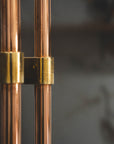 Brass and copper appliance handle for a whirlpool side by side refrigerator handle