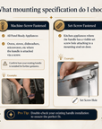 Stainless Steel Brass Appliance Handle | Modern Slide-On Finial