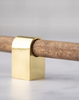 Wooden Brass Handle | Solid Rod