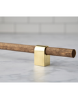 Wooden Brass Handle | Solid Rod