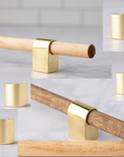 Wooden Brass Handle | Solid Rod