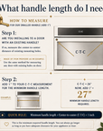 Solid Brass Appliance Handle — 5/8" Rod