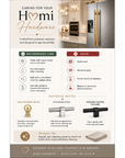 Stainless Steel Brass Appliance Handle | Modern Slide-On Finial