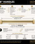 Solid Brass Appliance Handle — 5/8" Rod