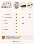 Solid Brass Appliance Handle — 5/8" Rod